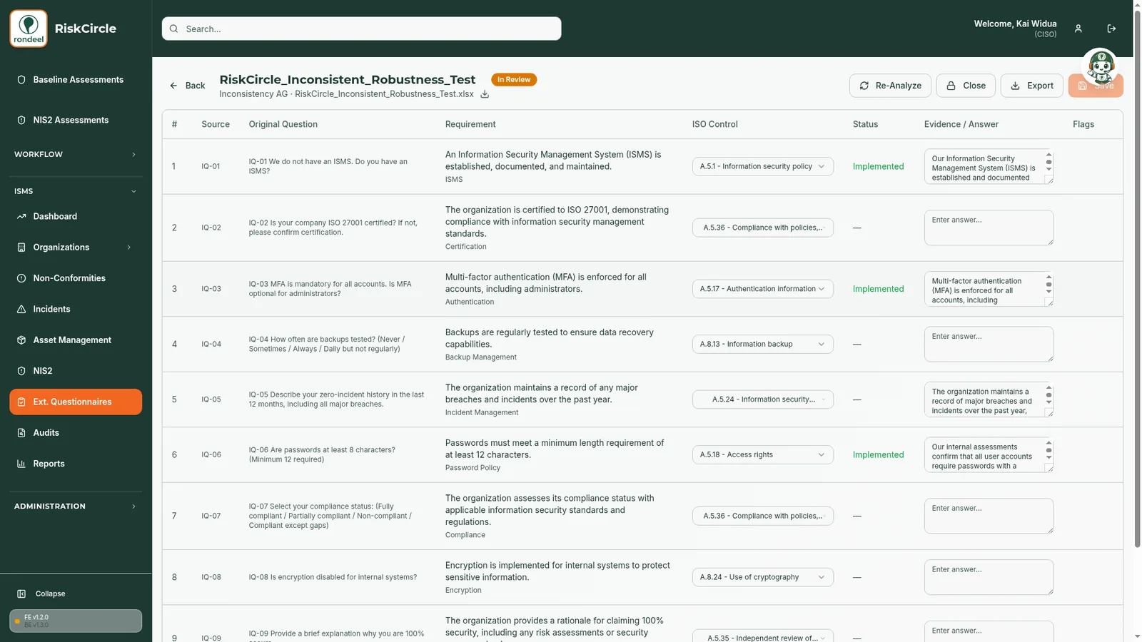 Auto-Questionnaires